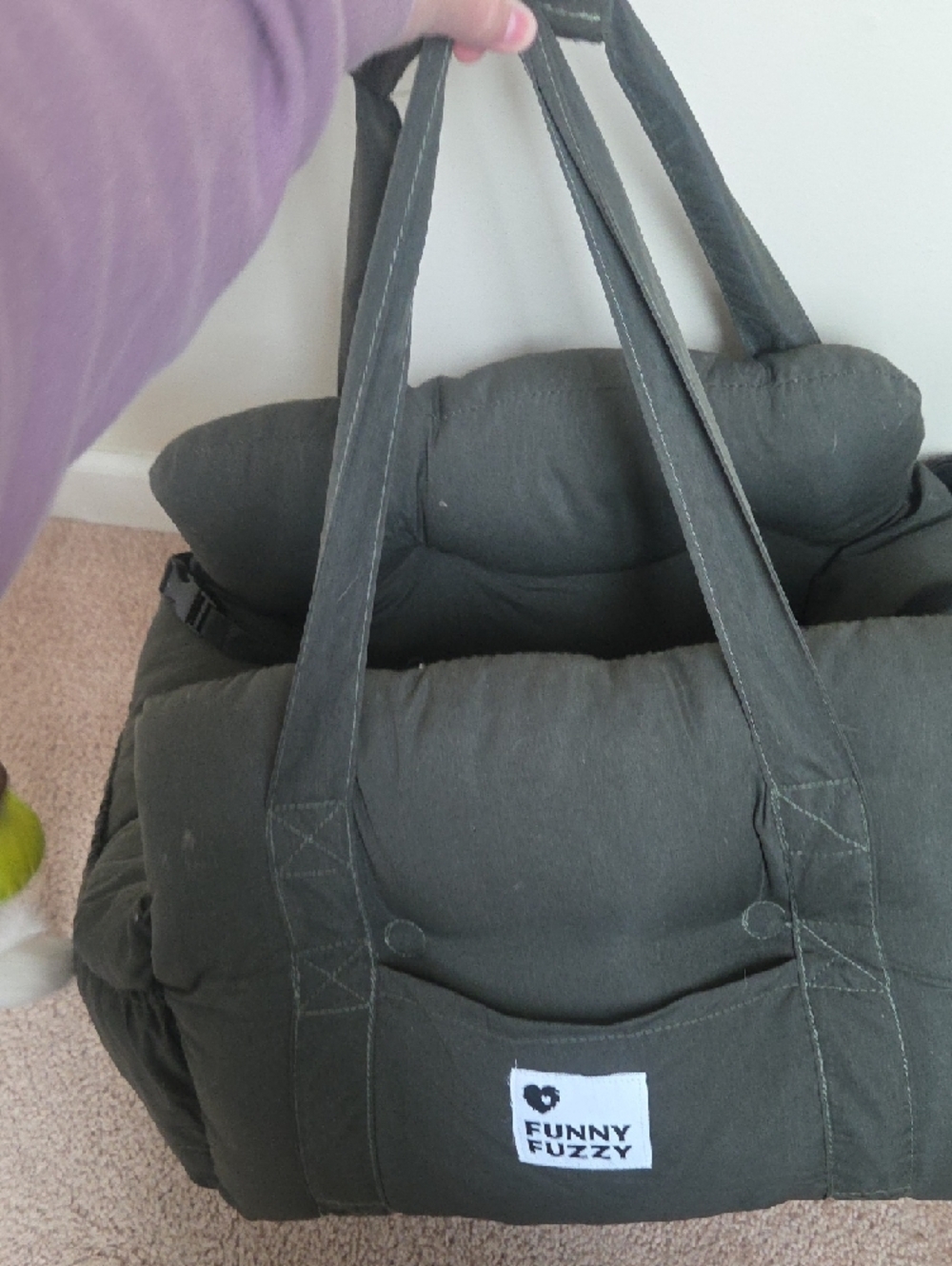 Funny Fuzzy Green Dog Car Seat - Picture 9 of 9